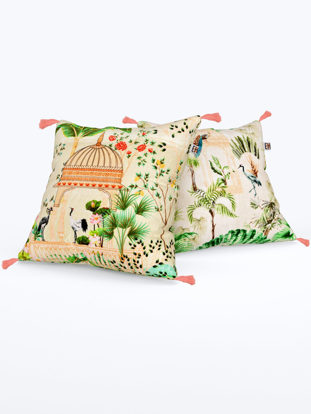 Mughal Theme set of 2 Digital Print Cushion Covers