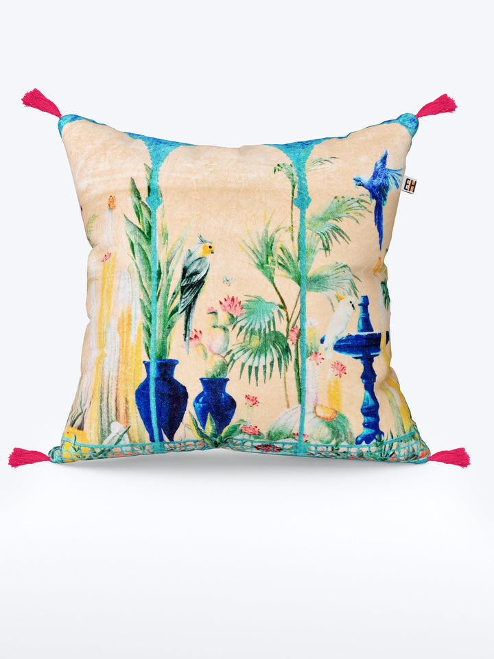 Blue Mughal Theme set of 2 Digital Print Cushion Covers