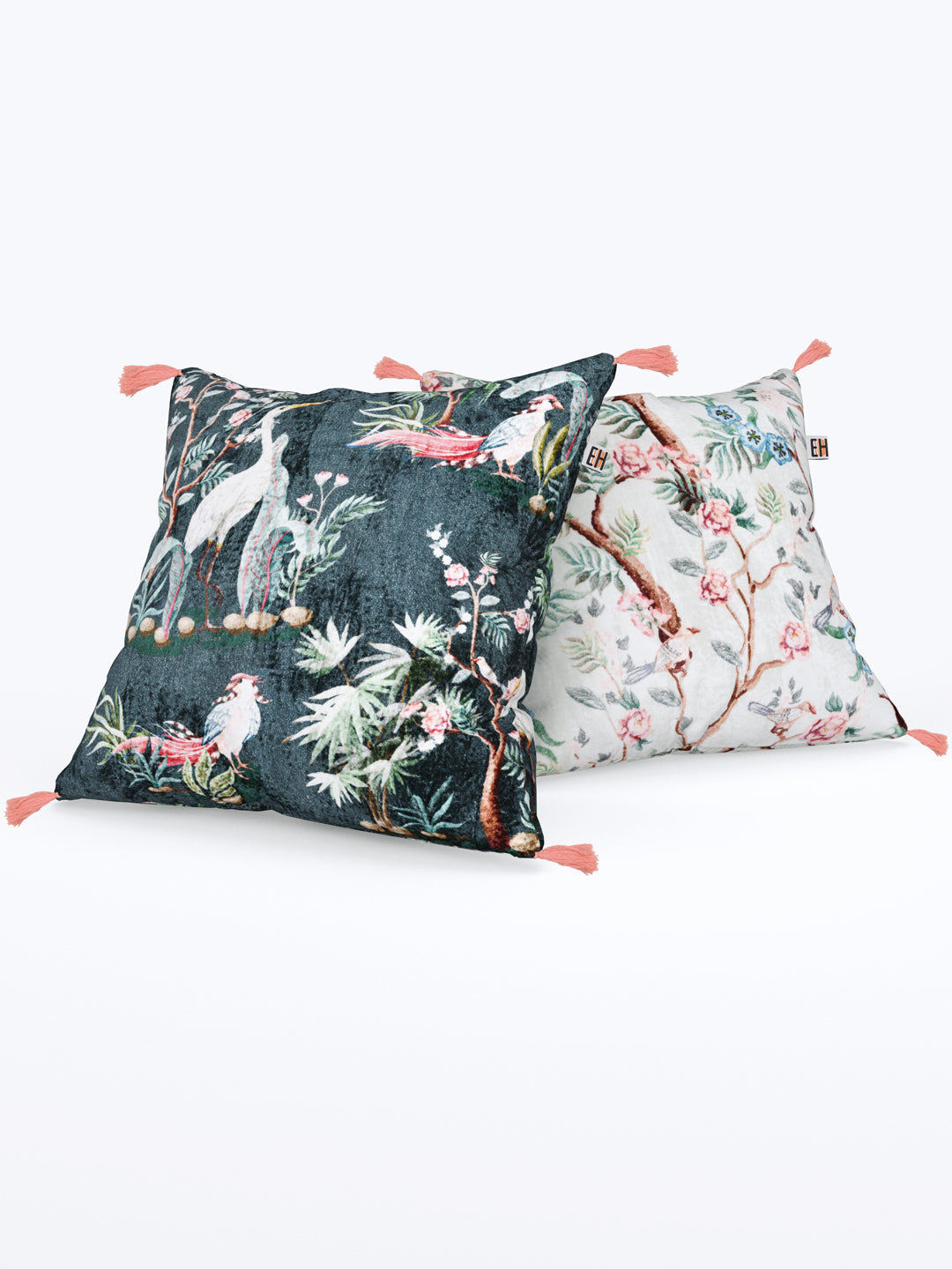 Chinoiserie Green set of 2 Digital  Print Cushion Covers