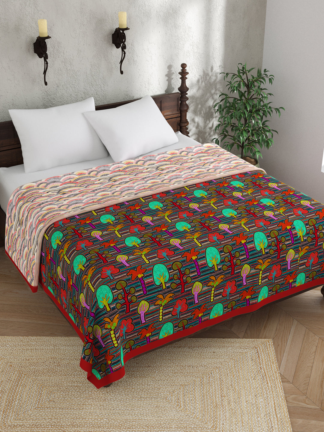 Multi Color Reversible Cotton Dohar