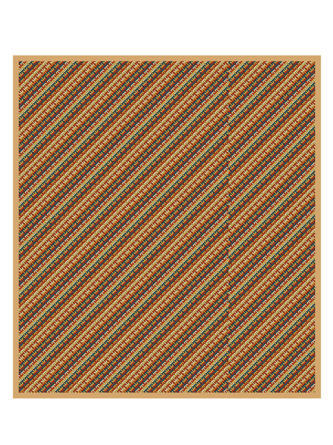Multi Color Geometric Print Reversible Cotton Dohar