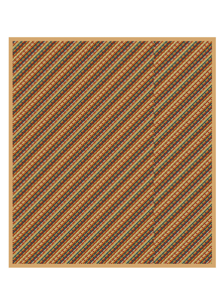 Multi Color Geometric Print Reversible Cotton Dohar