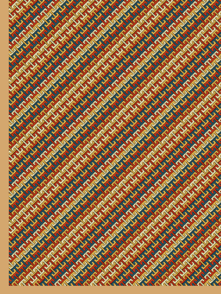 Multi Color Geometric Print Reversible Cotton Dohar
