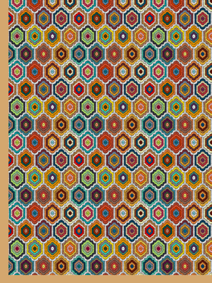 Multi Color Geometric Print Reversible Cotton Dohar