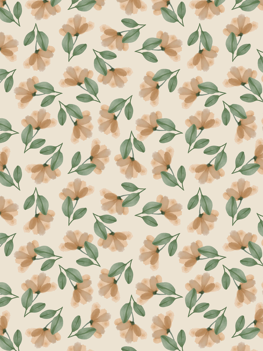 Green and Orange Floral Print Reversible Cotton Dohar