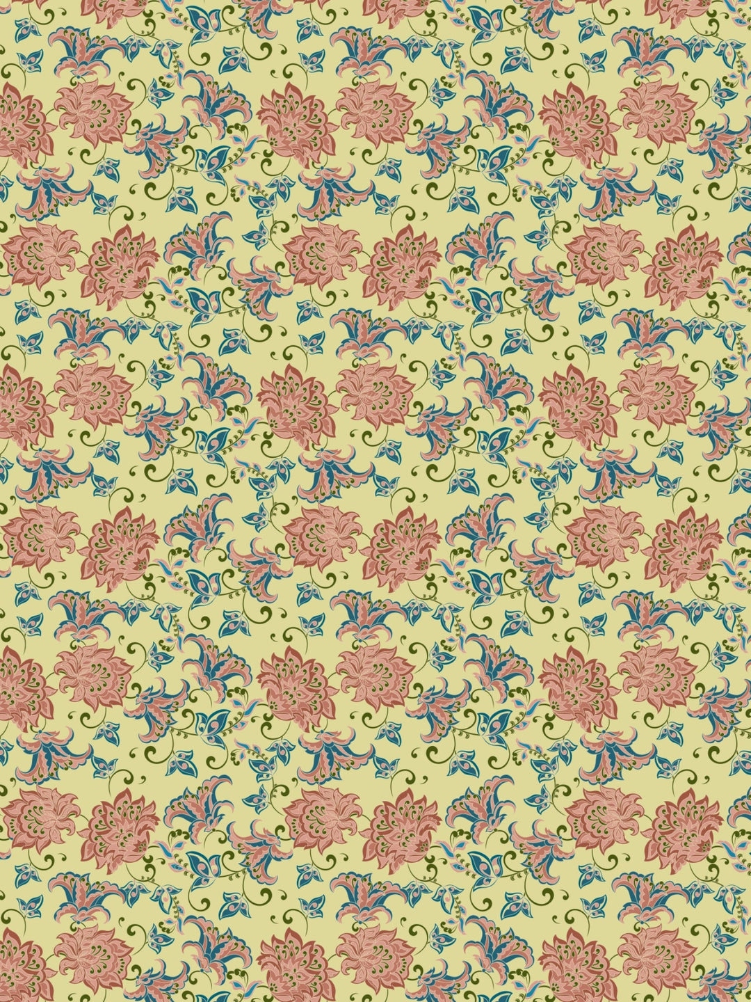 Yellow Floral Print Single Bedsheet with 1 Pillow Cover