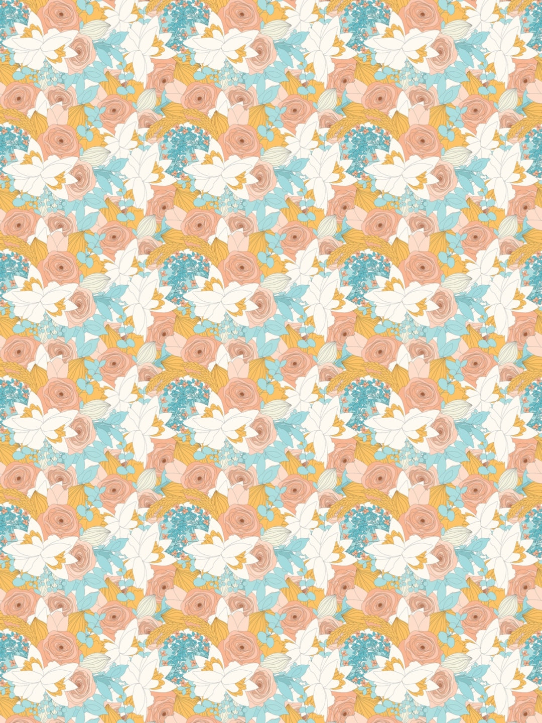 Multicolor Floral Print Single Bedsheet with 1 Pillow Cover