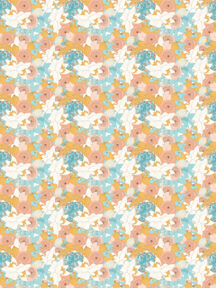 Multicolor Floral Print Single Bedsheet with 1 Pillow Cover