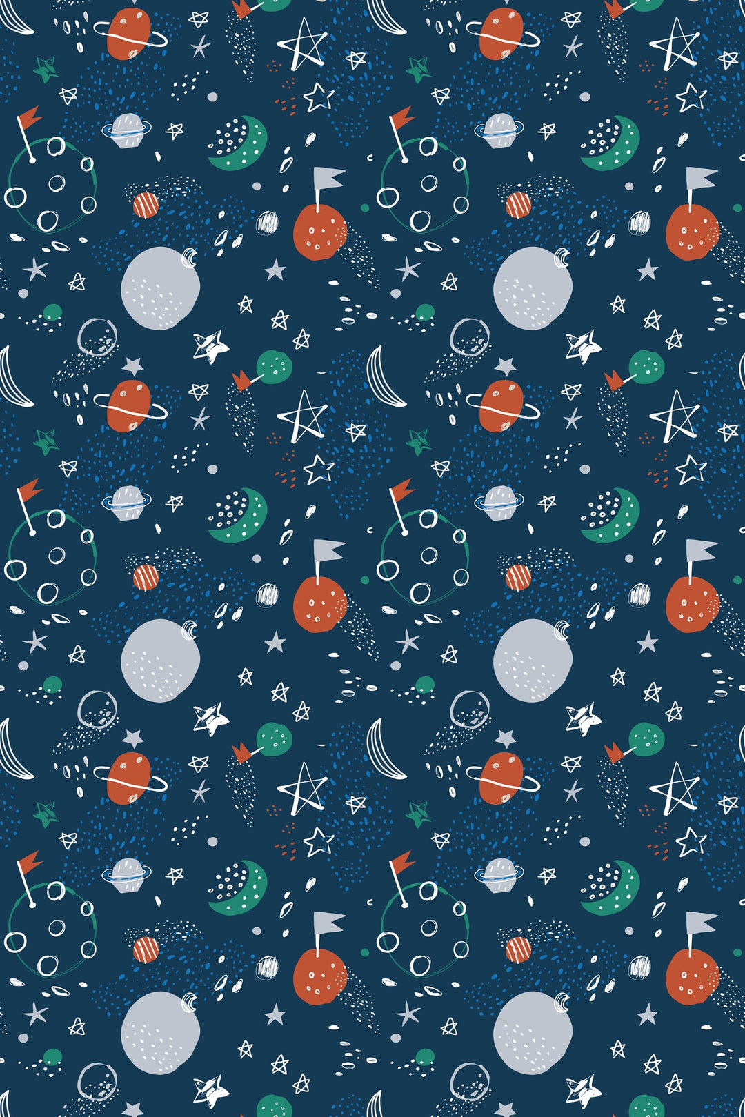 EverHome Blue Conversational Print 100%Cotton Single Bedsheet with 1 Pillow Cover (150X224 cm)