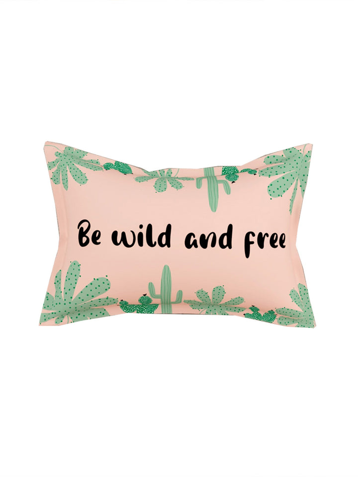 EverHome Pink Animal Print 100%Cotton Single Bedsheet with 1 Pillow Cover (150X224 cm)
