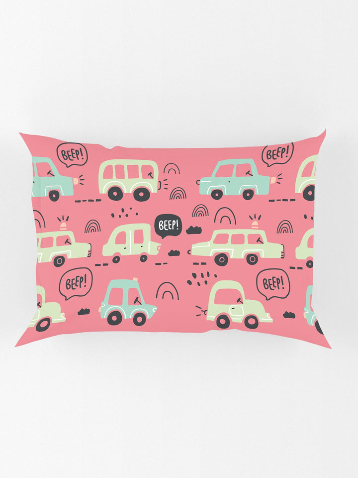 EverHome Light Green Conversational Print 100%Cotton Single Bedsheet with 1 Pillow Cover (150X224 cm)