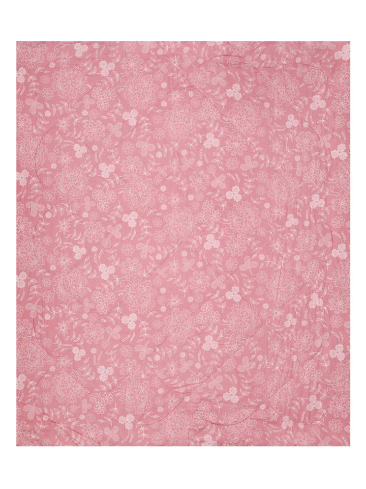 Pink Floral Print Double bed AC Comforter