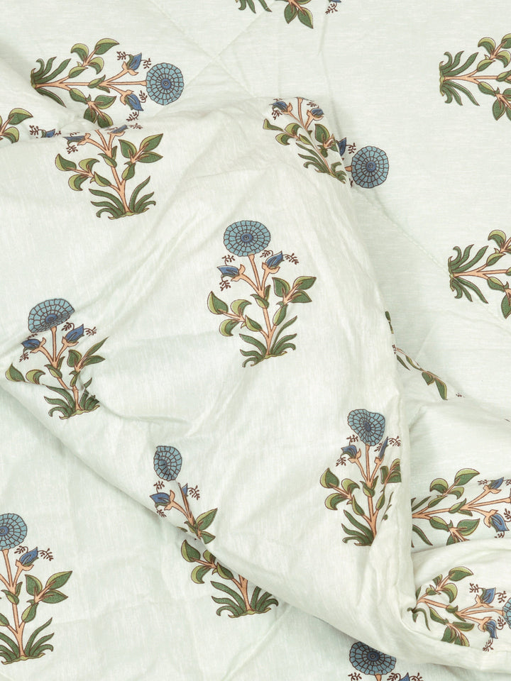 Green Double bed AC Printed Comforter