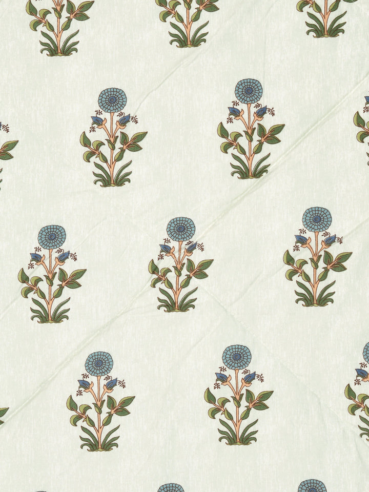 Green Double bed AC Printed Comforter