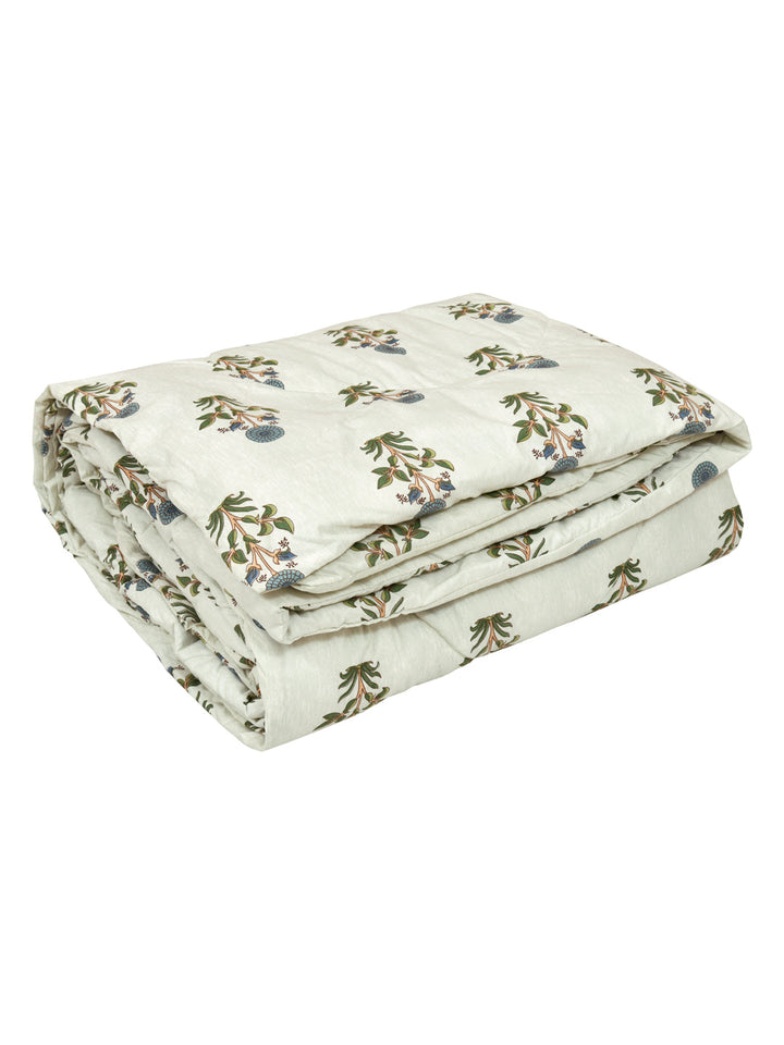 Green Double bed AC Printed Comforter