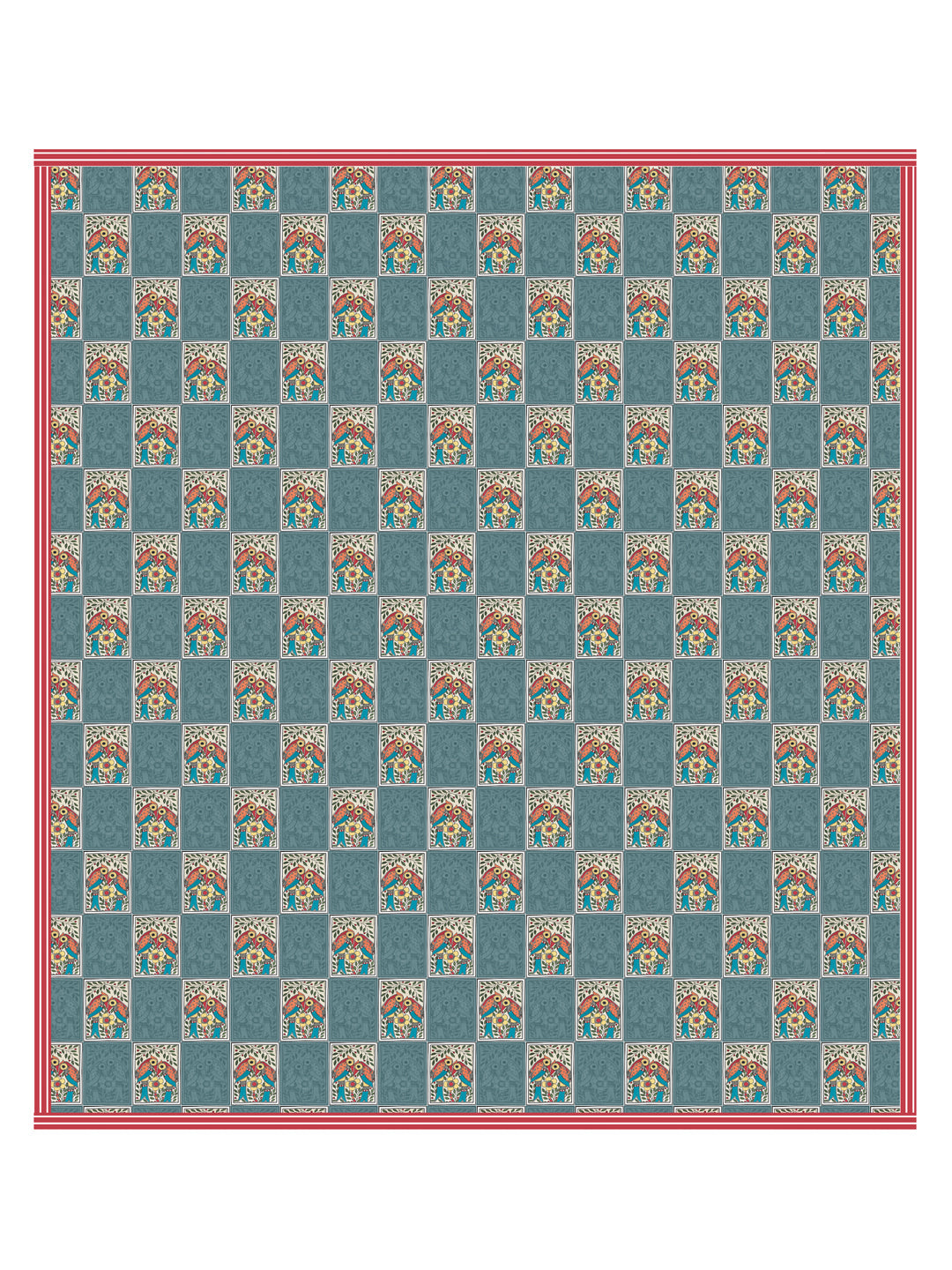 Blue Colour Ethnic Motif AC Room 120 GSM Double Bed Dohar