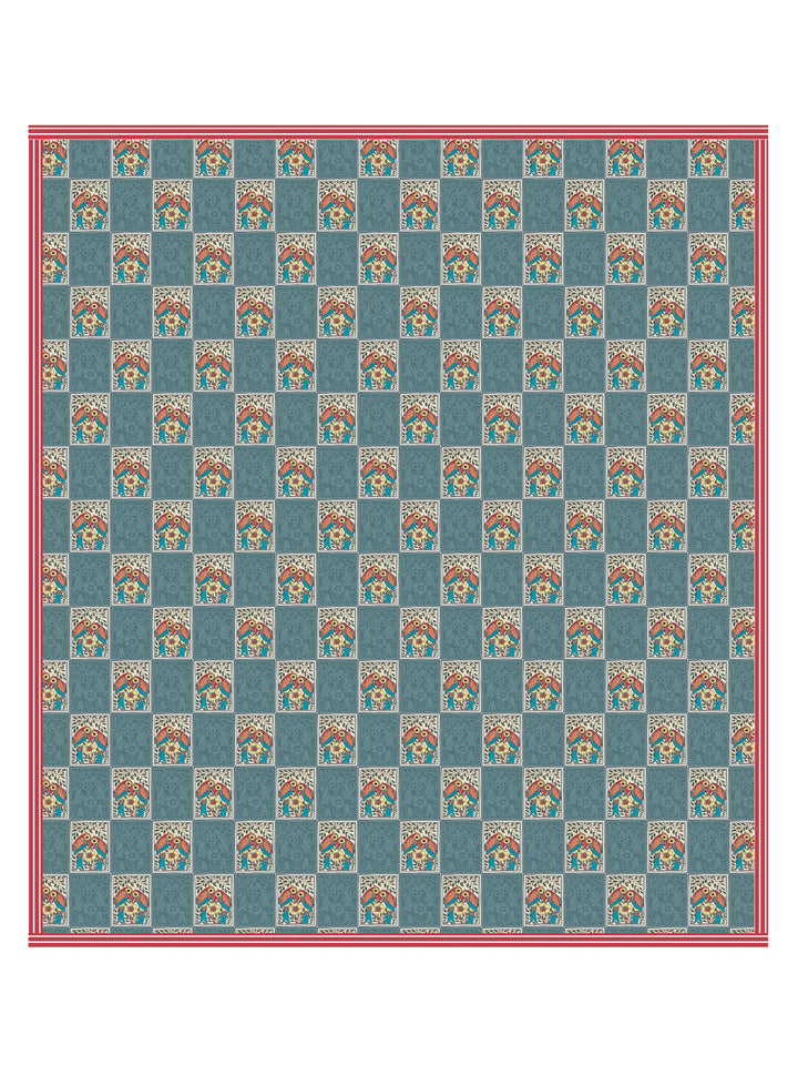 Blue Colour Ethnic Motif AC Room 120 GSM Double Bed Dohar