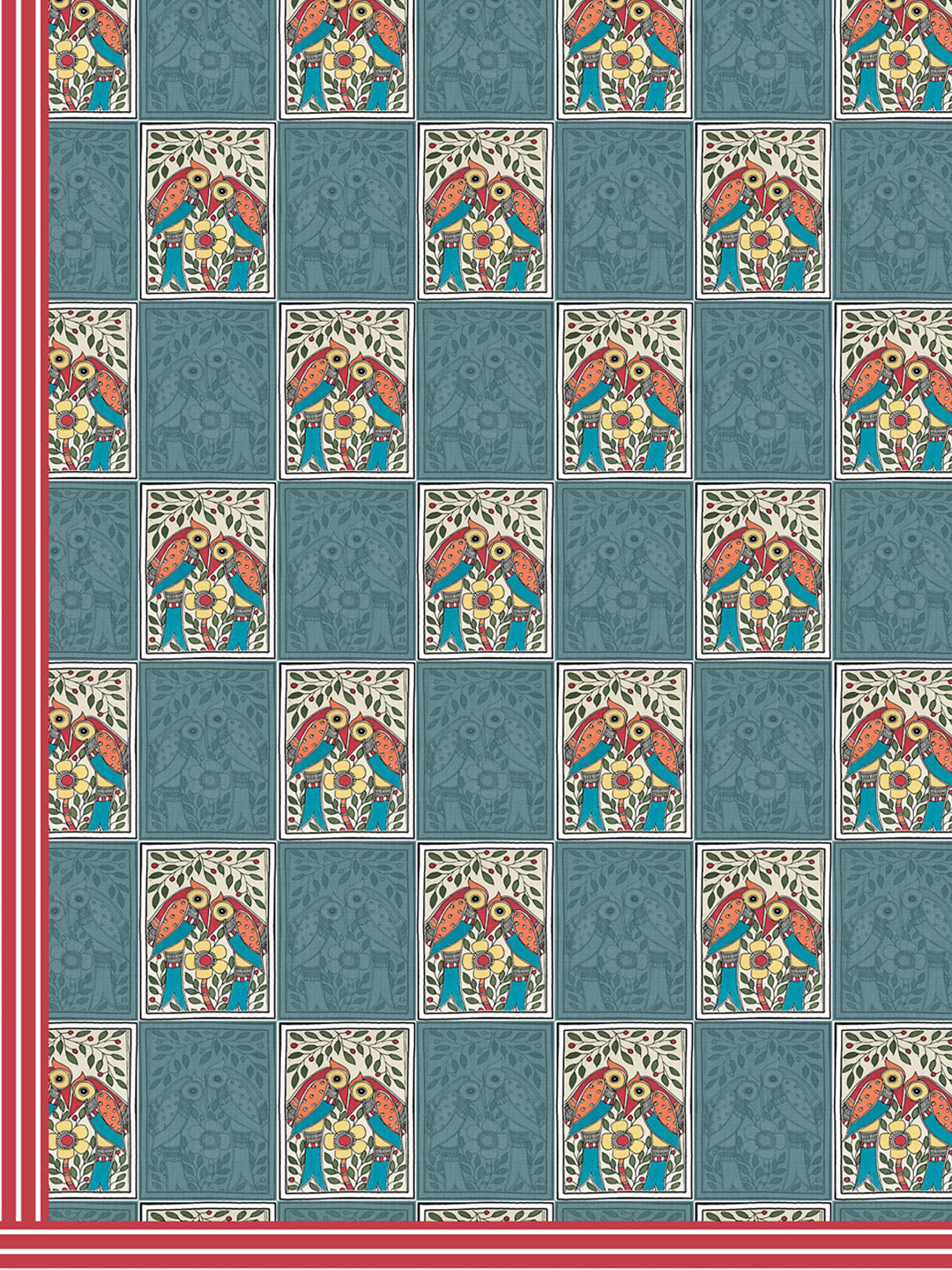 Blue Colour Ethnic Motif AC Room 120 GSM Double Bed Dohar