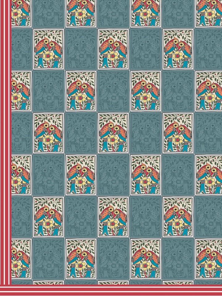 Blue Colour Ethnic Motif AC Room 120 GSM Double Bed Dohar
