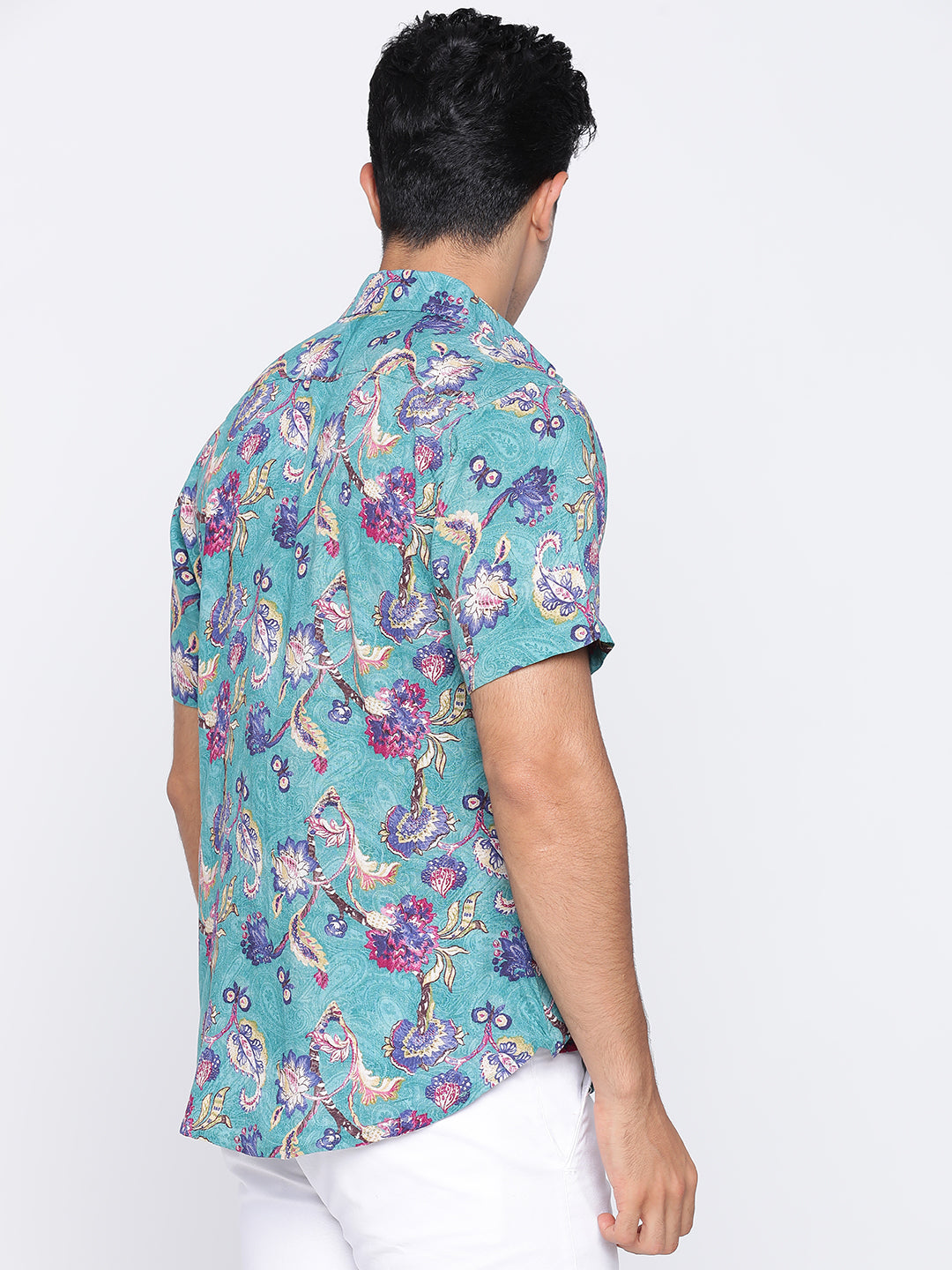 Green Paisley Print Shirt