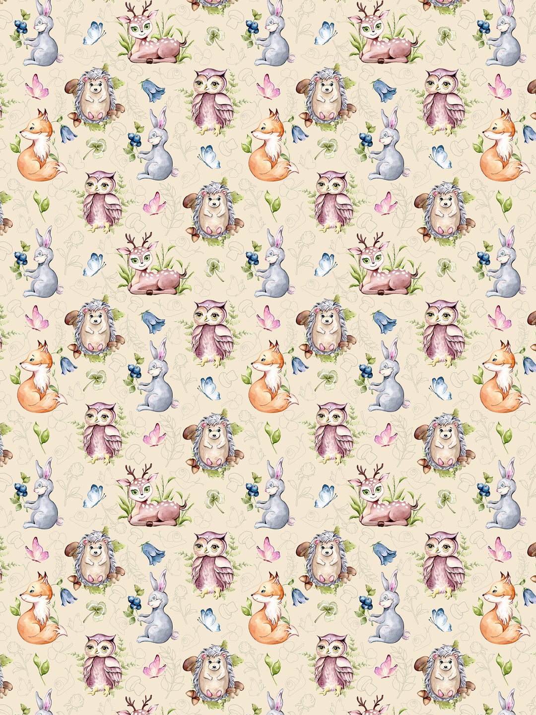 Pink & Beige Conversational Print Kids Single Bedsheet