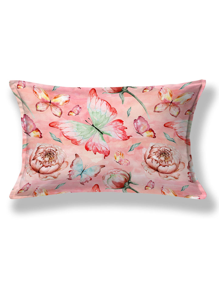 Pink Butterfly Print Kids Single Bedsheet