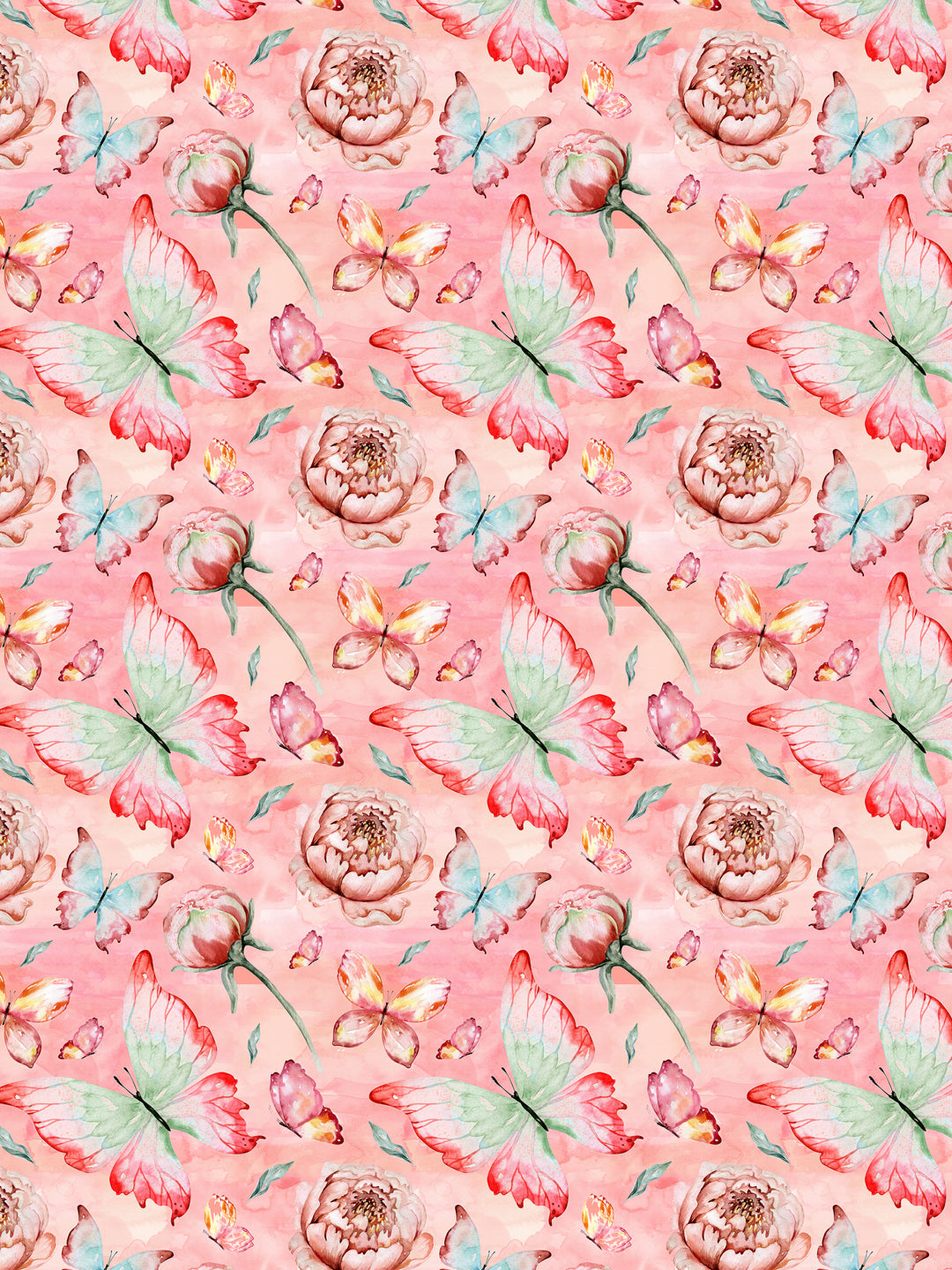 Pink Butterfly Print Kids Single Bedsheet