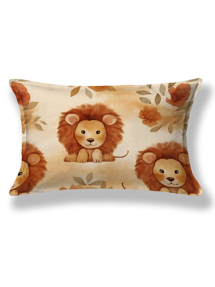 Brown Animal Print Kids Single Bedsheet