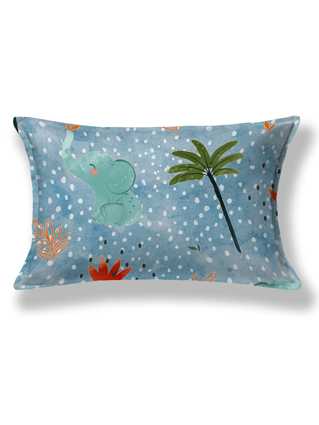 Playful Elephants romp through Whimsical Forest scene Print Kids Single Bedsheet
