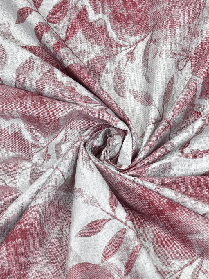 Pink Abstract Print King Size Bed Cotton Linen