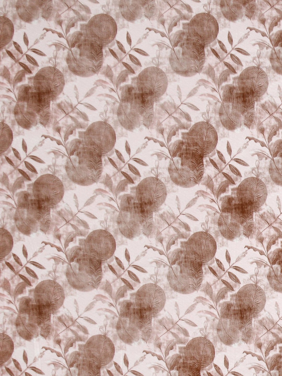 Brown Abstract Print King Size Bed Cotton Linen