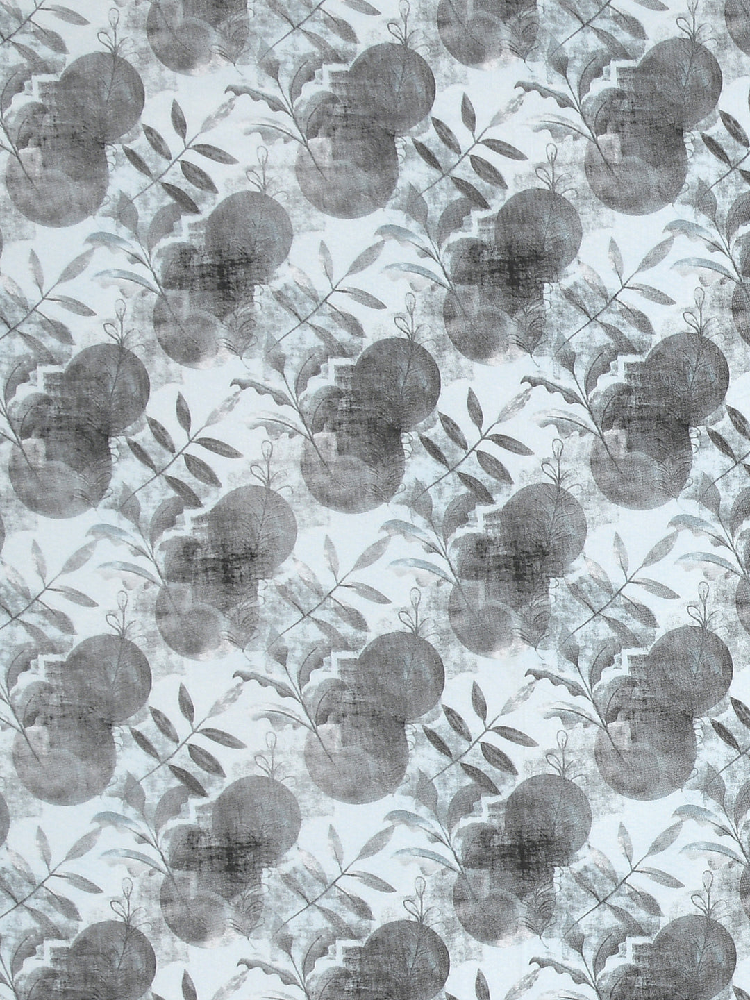 Blue & Grey Abstract Print King Size Bed Cotton Linen