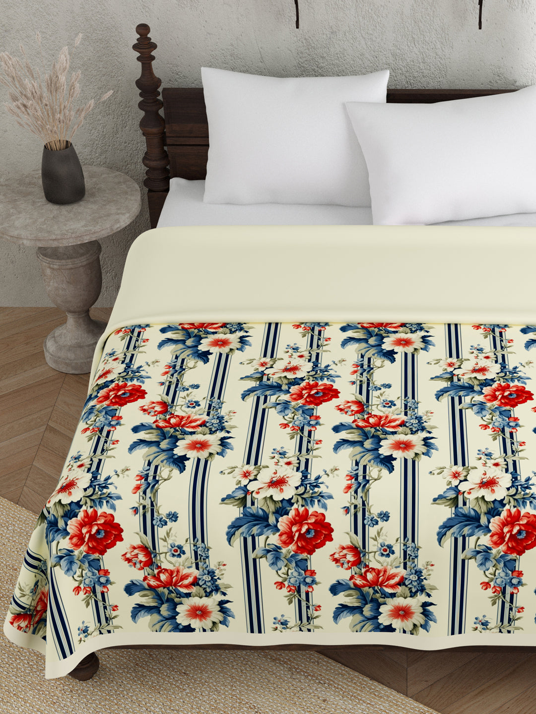 Blue & Yellow Digital Print Cotton Dohar