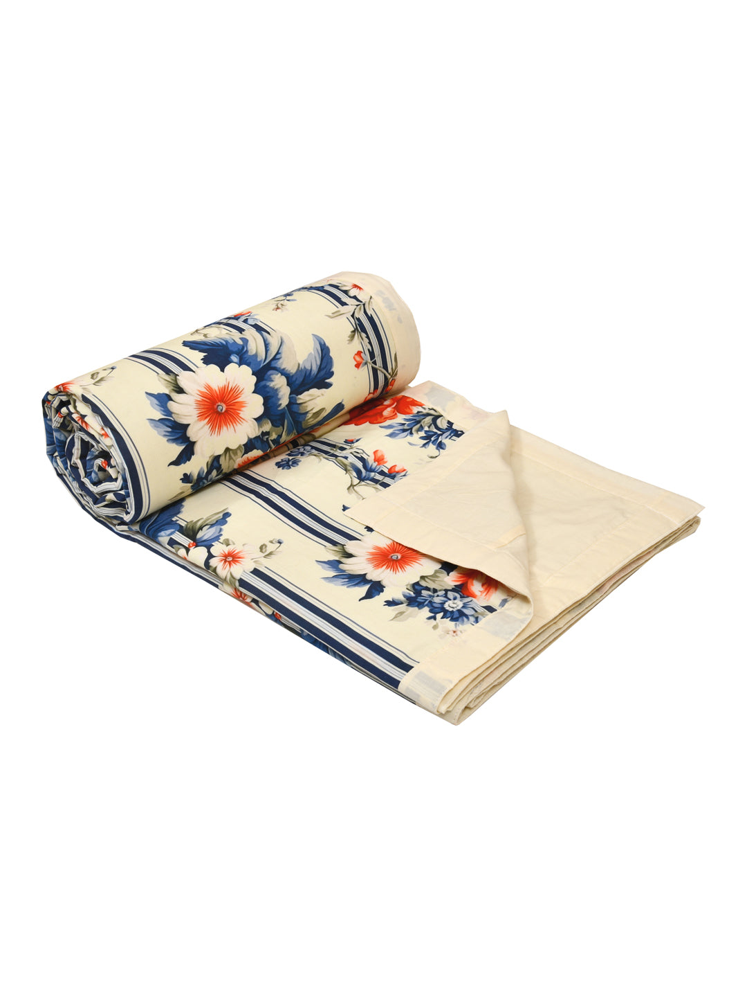 Blue & Yellow Digital Print Cotton Dohar