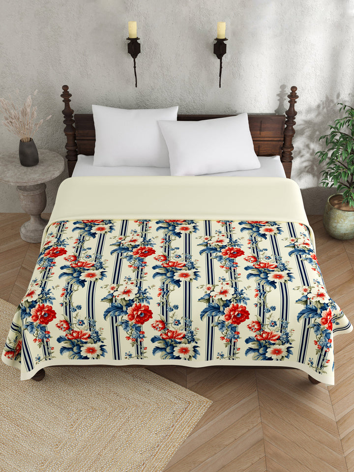 Blue & Yellow Digital Print Cotton Dohar