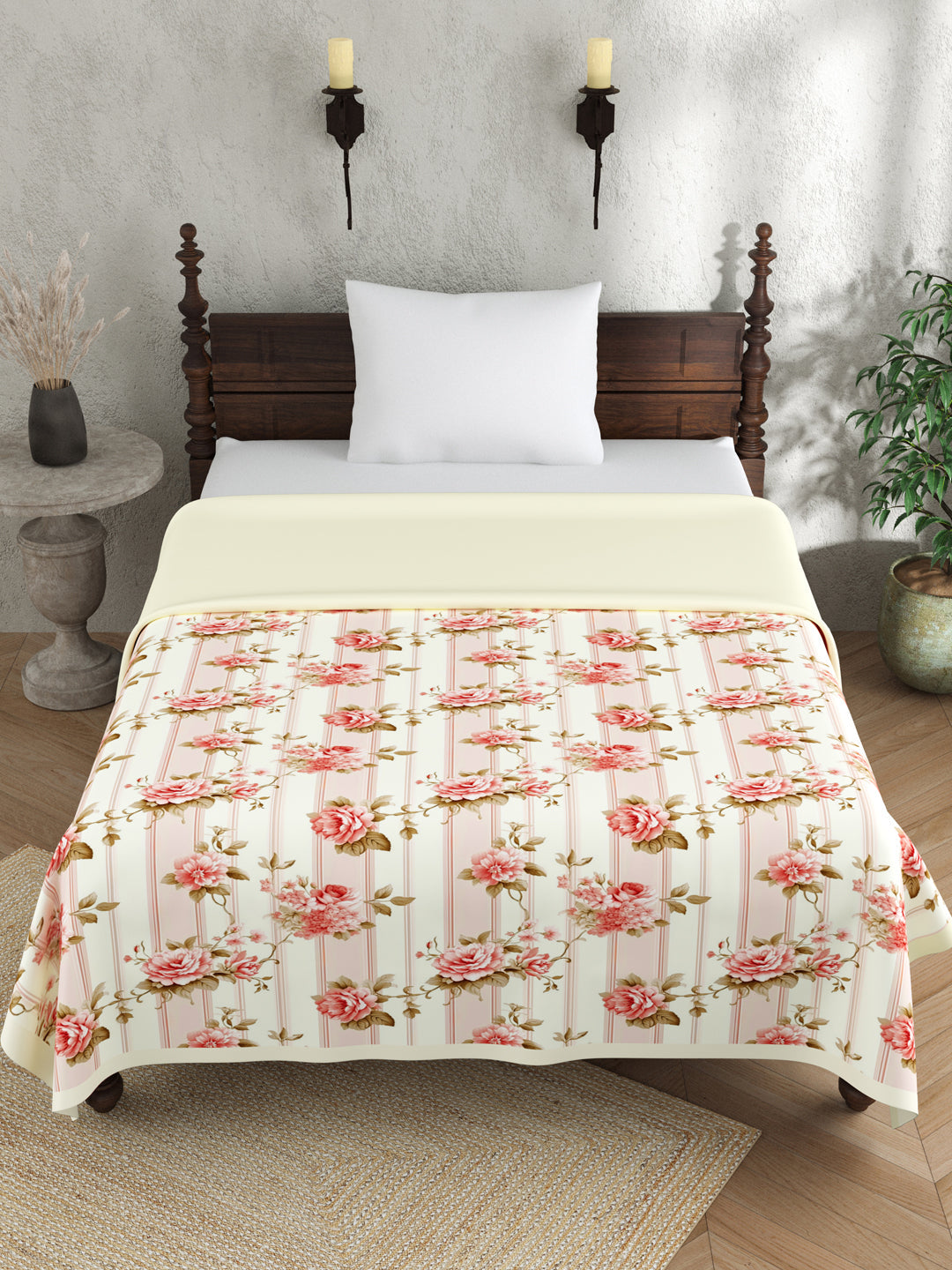 Pink & Yellow Digital Print Cotton Dohar