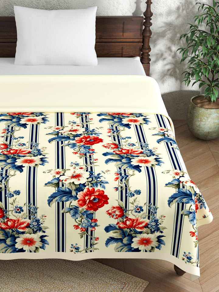 Blue & Yellow Digital Print Cotton Dohar