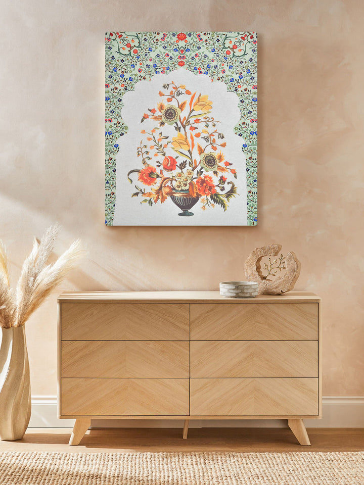 Mughal Floral Painted Wall Art