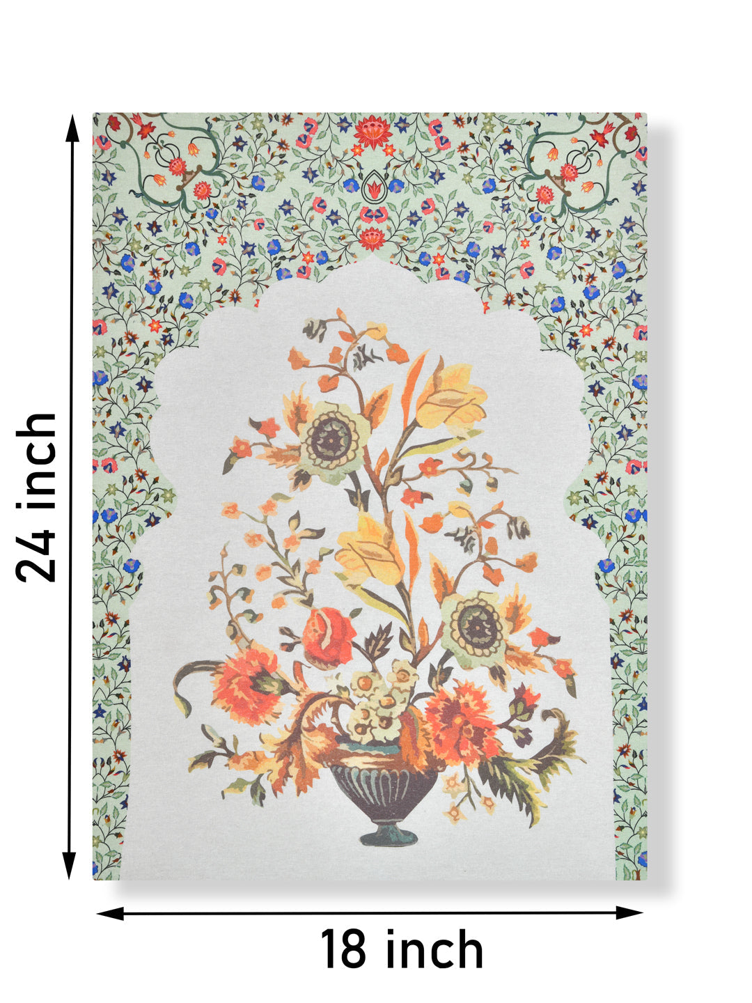 Mughal Floral Painted Wall Art