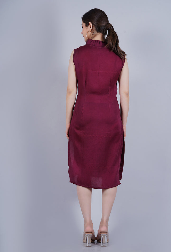 Carmine Satin Dress