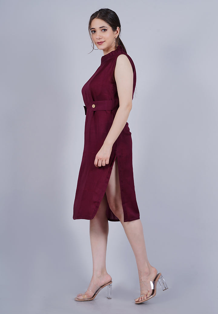 Carmine Satin Dress