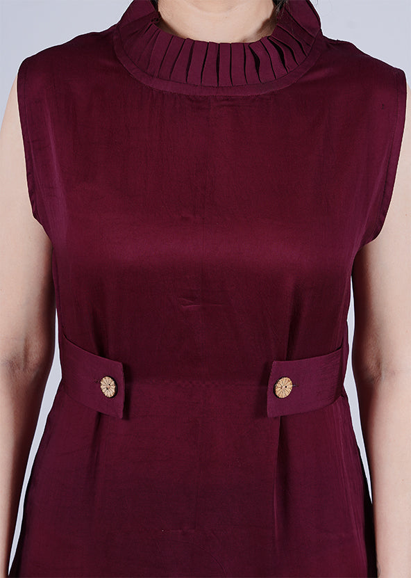 Carmine Satin Dress