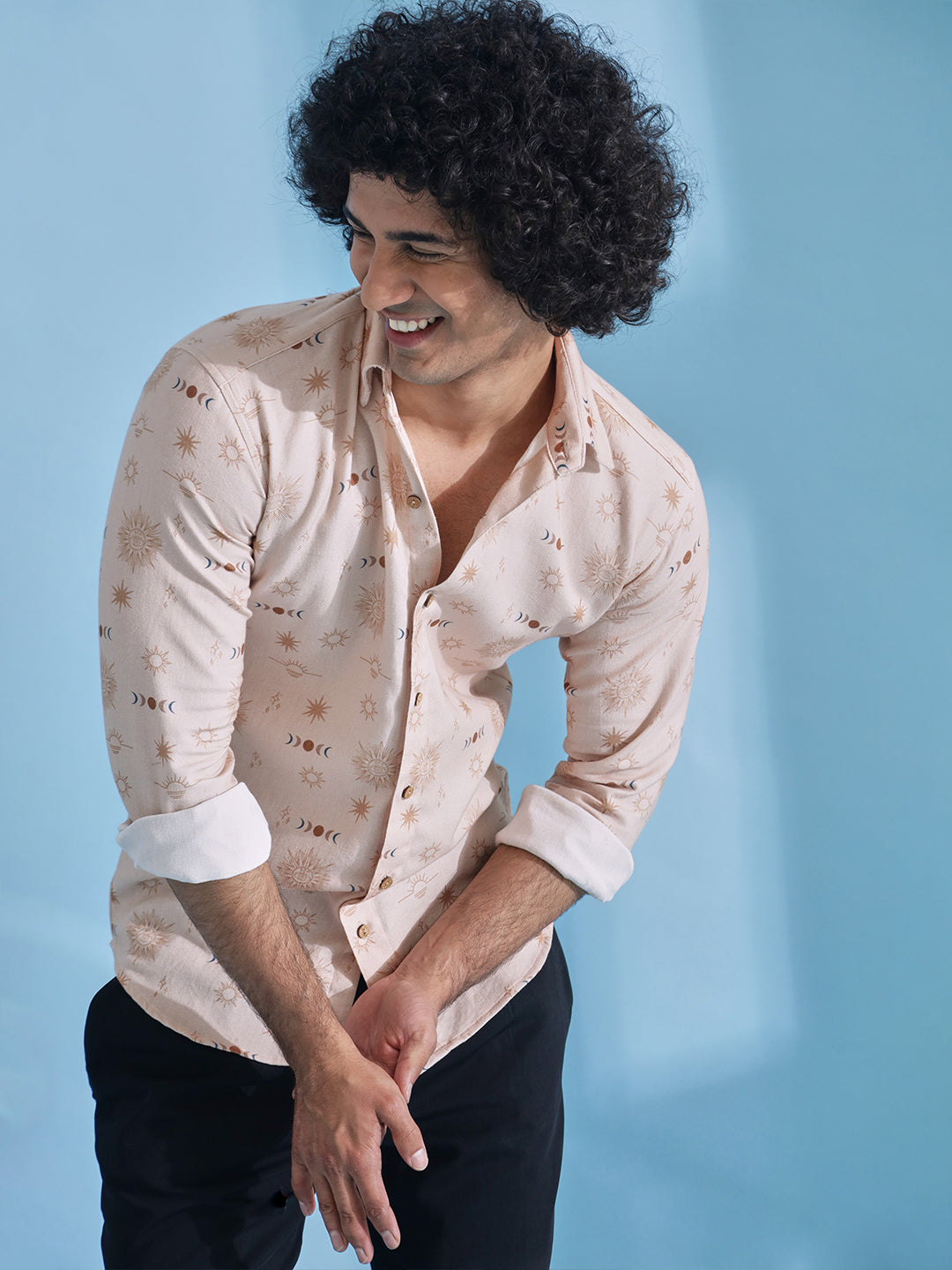 Star Moon Brown Shirt