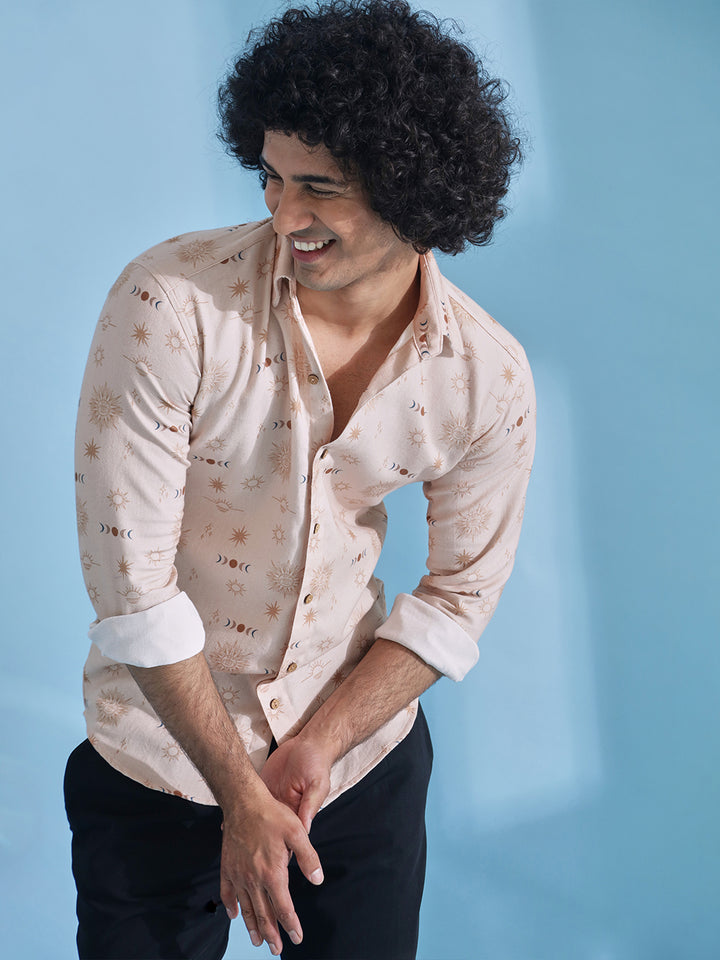 Star Moon Brown Shirt