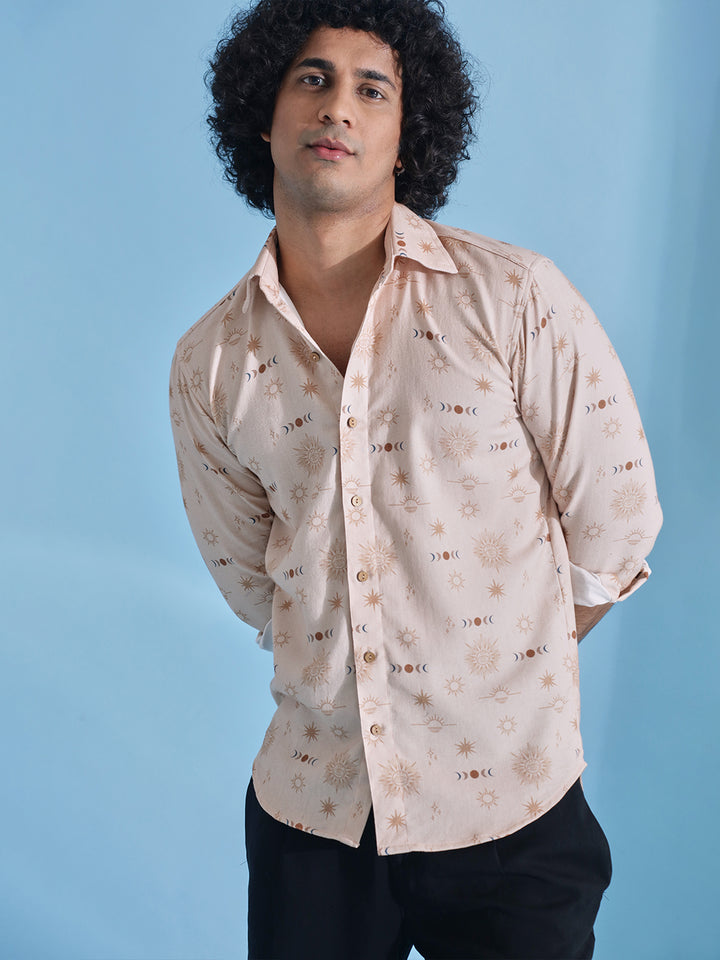 Star Moon Brown Shirt