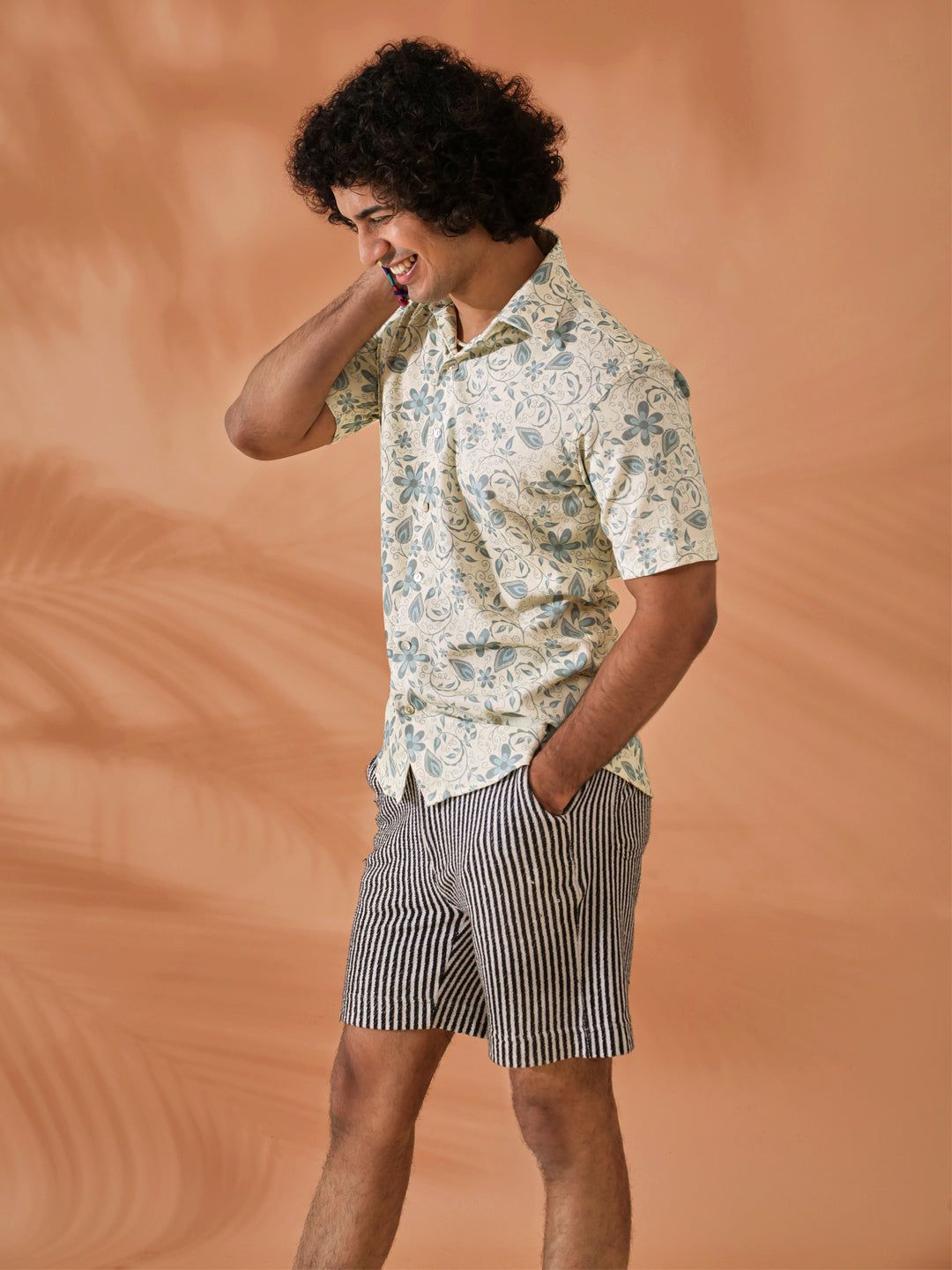 Floral Printed Yellow Shirt