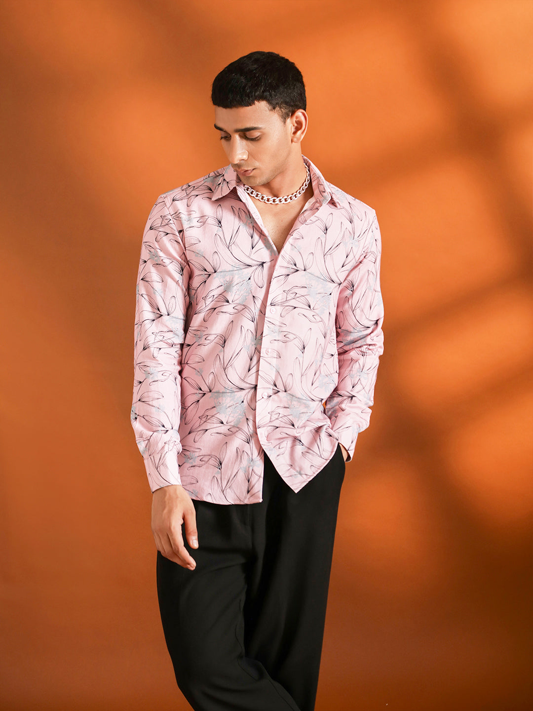 Floral Printed Pink Shirt