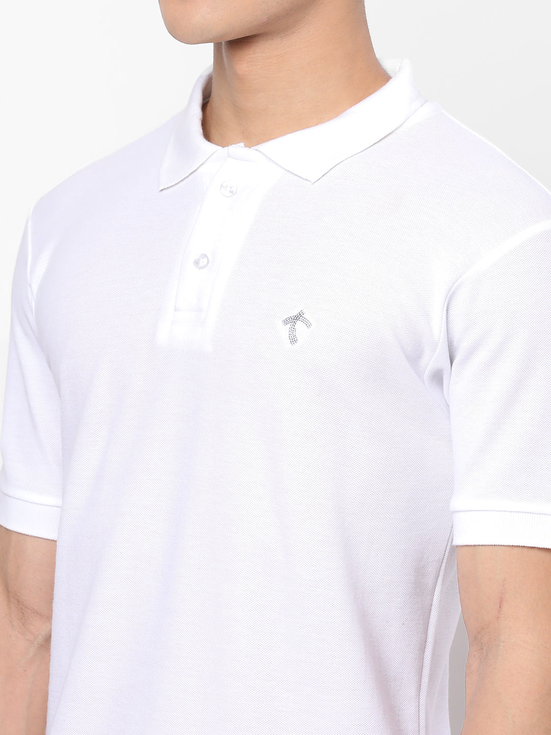 Everyday Solid Polo White T-Shirt