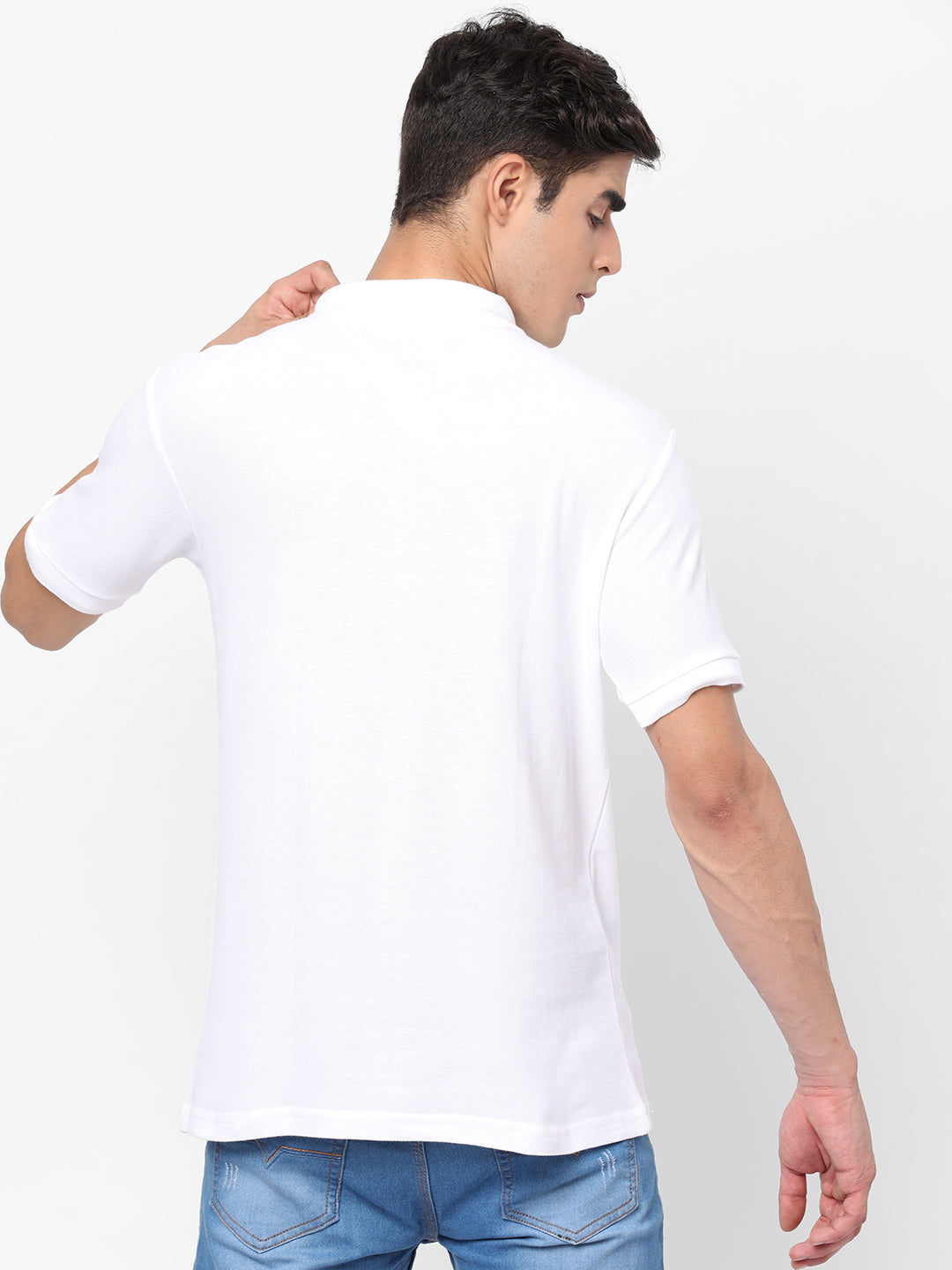 Everyday Solid Polo White T-Shirt