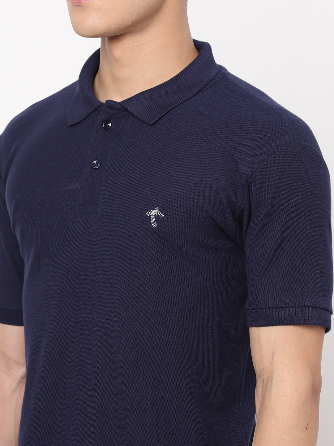 Everyday Solid Polo Blue T-Shirt